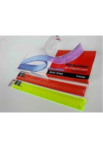 YILDIZLAR 30 CM. ELASTİK CETVEL KOD.146