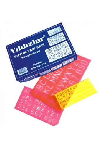 YILDIZLAR BÜYÜK HARF YAZI SETİ 3LÜ KOD.114