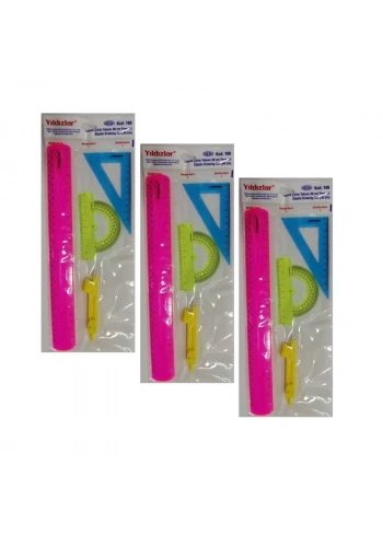 YILDIZLAR ELASTİK ÇİZİM TAKIMI 30 cm KOD.166