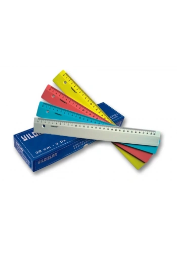 YILDIZLAR RENKLİ BÜRO CETVELİ 30 CM. KOD.070