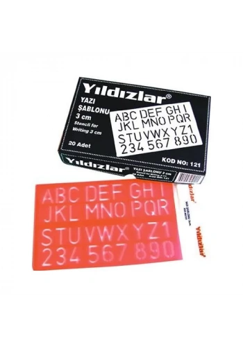 YILDIZLAR YAZI ŞABLONU 3 cm KOD.121