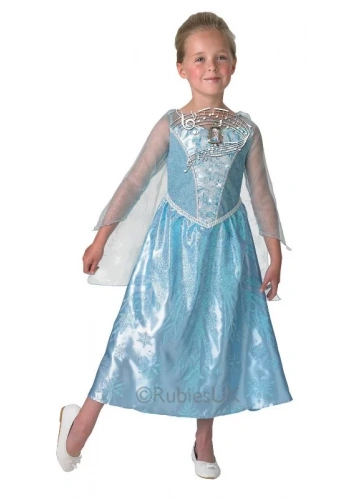 Frozen Lüx Elsa Kostümü L Beden 7-8 Yaş