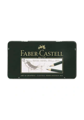 Faber Castell 9000 Design Dereceli Kurşun Kalem Seti 12’li 5B-5H