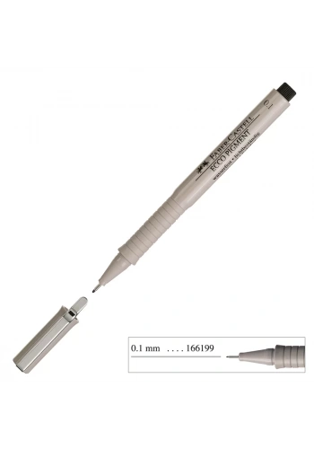 Faber Castell Ecco Pigment Çizim Kalemi 0.1 mm Siyah