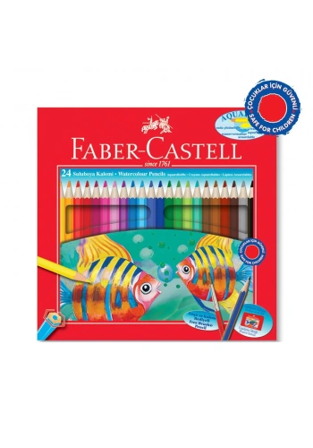 Faber Castell Aquarel Kuru Boya Kalemi Karton Kutu 24 Renk