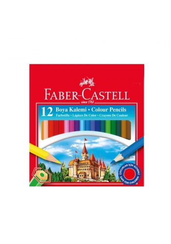 Faber Castell Yarım Boy Kuru Boya Karton Kutu 12 Renk