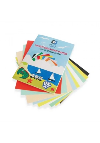 Alex Dosyalı Fon Kartonu 120 gr 10 Renk 25x35 cm