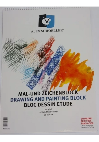Alex Schoeller Teknik Çizim ve Resim Defteri 165 gr 25x35 cm