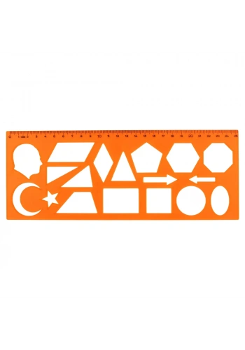 Hatas Geometrik Şekiller Şablonu 25 cm 02285