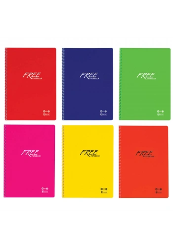 Keskin Color Free PP Kapak Dikişli Kareli Defter A4 100 Yaprak 320442-99