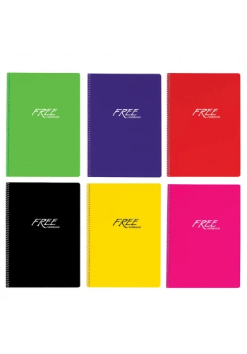 Keskin Color Free Pastel Defter PP Kapak Çizgili A4 100 Yaprak 320441-99