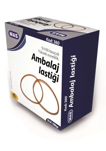 Mas 360 %100 Kauçuk Midi Ambalaj Lastiği 200 gr Kutu