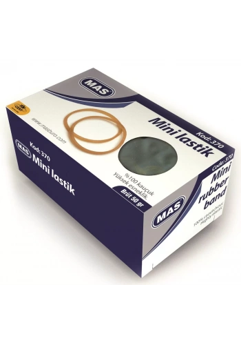 Mas 370 %100 Kauçuk Mini Ambalaj Lastiği 50 gr Kutu