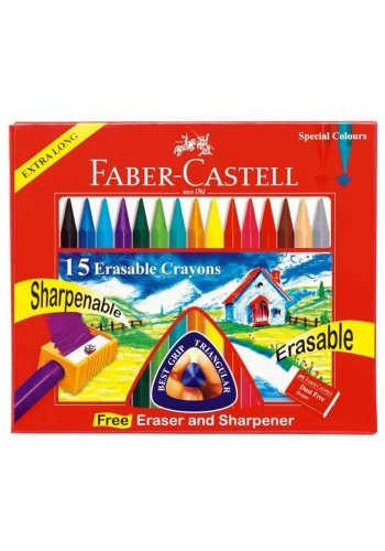 Faber Castell Silinebilir Mum Boya 15 Renk 122715