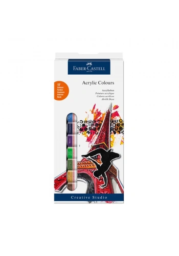 Faber Castell Akrilik Tüp Boya 12 Renk 169501
