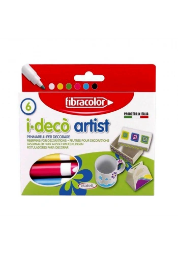 Fibracolor Ideco Artist Dekorasyon Kalemi 6 Renk 10640