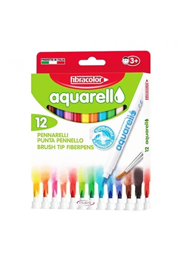 Fibracolor Aquarell Keçeli Kalem 12 Renk 10550A