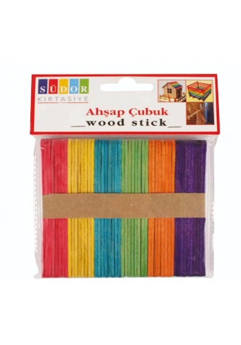 Südor Ahşap Dondurma Sapı Küçük Renkli BS-69