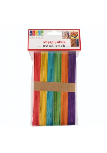 Südor Ahşap Dondurma Sapı Büyük Renkli BS-71