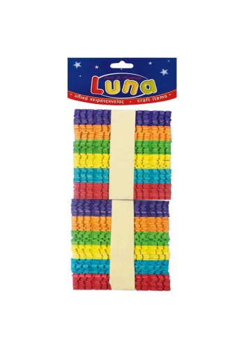 Luna Ahşap Renkli Tırtıklı Çubuklar 100’lü LNA0601642