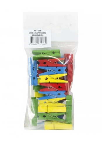 Lino Ahşap Mandal Renkli RBZ039