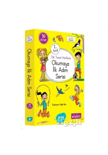 Yuva 1. Sınıf Dik Temel Harflerle Okumaya İlk Adım Serisi (Elakin) Yeni Ses Grupları (10 Kitap Takı