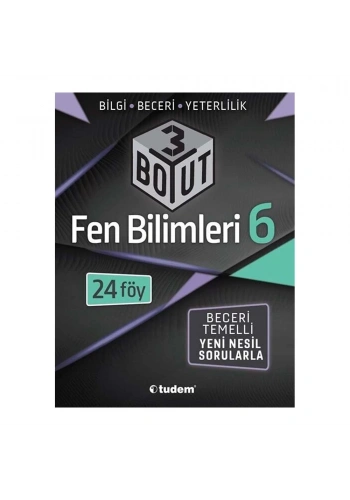 Tudem 6.Sınıf Fen Bilimleri 3 BOYUT