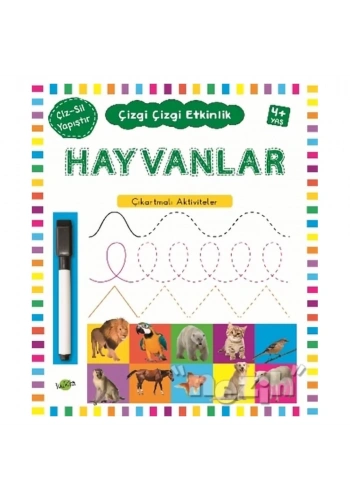 Hayvanlar 4 Yaş ve Üstü - Çizgi Çizgi Etkinlik