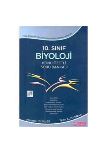 Esen 10. Sınıf Biyoloji Konu Özetli Soru Bankası