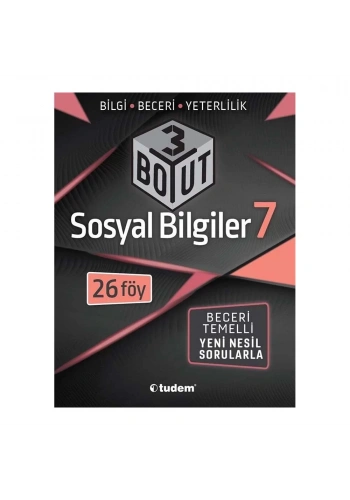 Tudem 7.Sınıf Sosyal Bilgiler 3 BOYUT