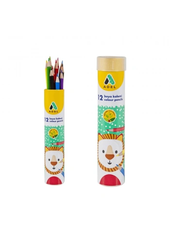 Adel Metal Tüp Boya Kalemi 12 Renk Tam Boy 2112315013