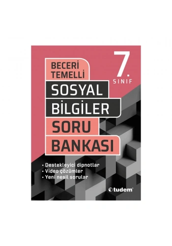 Tudem  7.Sınıf Sosyal Bilimler Beceri Temelli Soru Bankası 2021