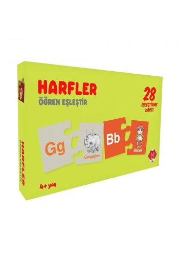 Eşleştirme Kartı - Harfler - Öğren Eşleştir (4+ Yaş)