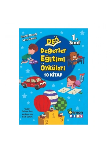 1. Sınıf DEÖ Değerler Eğitimi Öyküleri - (10 Kitap Takım)