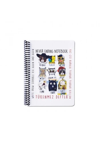 Akademi Çocuk Tükenmez 15x21cm Not Defteri-2 Ressam Kediler 3008
