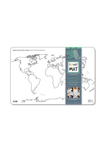 Funny Mat Dünya Kıtalar Dilsiz Haritası 1020