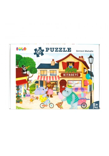 Eolo  96 Parça Puzzle - Sevimli Mahalle - Yer Puzzle