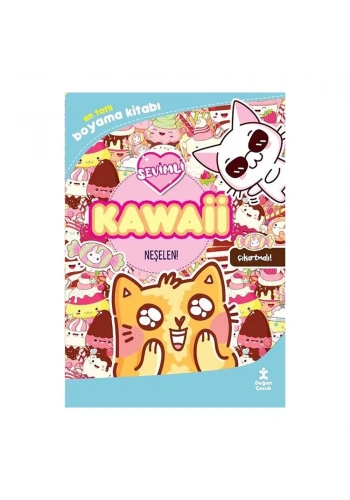 Kawaii Neşelen! En Tatlı Çıkartmalı Boyama Kitabı