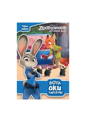 Disney Zootropolis Hayvanlar Şehri - Boya Oku Yapıştır!
