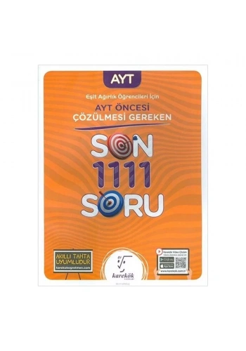 Karekök AYT den Önce Çözülmesi Gereken Sonra 1111 Soru(Eşit Ağırlık)