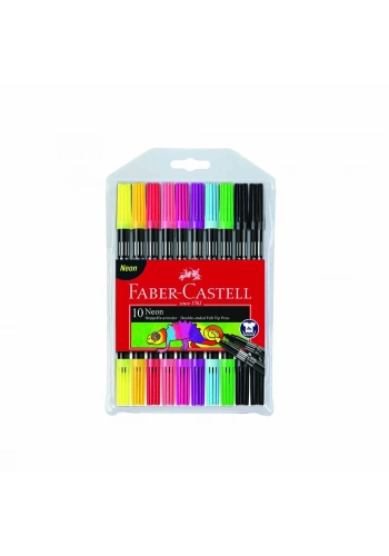 Faber Castell Keçeli Kalem 10 Renk Çift Taraflı Neon 5062151109