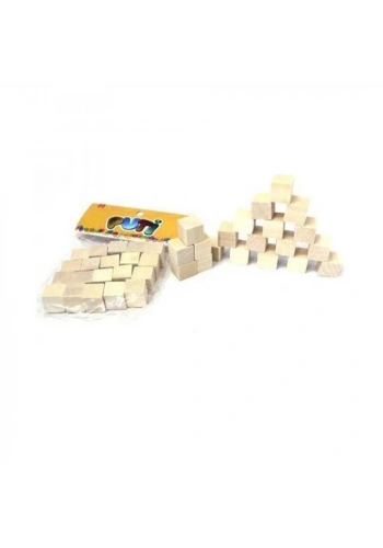 İnox Puti Ahşap Küp Natural 20’li 8887