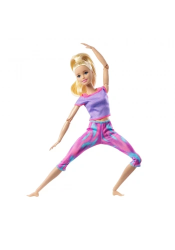 Barbie Sonsuz Hareket Bebeği, Sarışın Desenli Taytlı GXF04