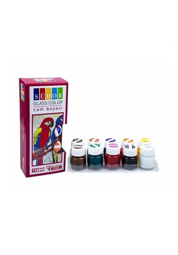 Südor Su Bazlı Cam Boyası 15 Ml Şişe 10’lu 322S