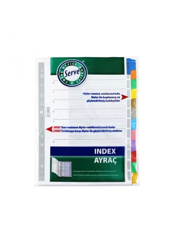 Serve Ayraç Klasik 12 Renkli Sv-5525