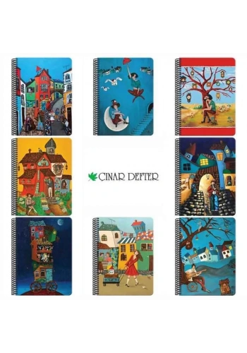 Çınar Sert Kapak Defter 17x24cm 120yp Düz ( Ezo Sunal) 55203