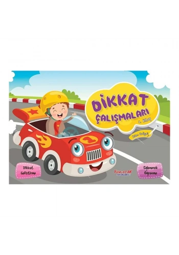 Yumurcak  Dikkat Çalışmaları (Çeşit1) Çiz-Sil  (Kalem Hediyeli)