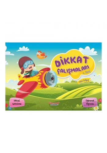 Yumurcak  Dikkat Çalışmaları (Çeşit2) Çiz-Sil  (Kalem Hediyeli)