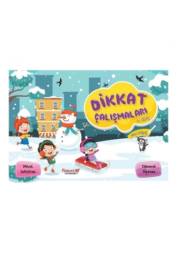 Yumurcak  Dikkat Çalışmaları (Çeşit4) Çiz-Sil  (Kalem Hediyeli)