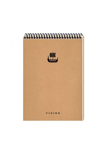 Keskin La Plume Viking 17x24cm Bloknot Kraft Kapak 60yp. Çizgili Üstten Spiralli 145491-99